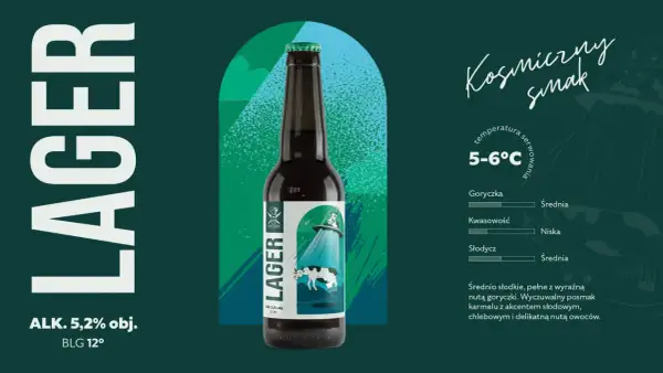 Butcher Lager, węgierskie piwo z kosmicznym smakiem. Krowa porwana przez UFO na etykiecie.